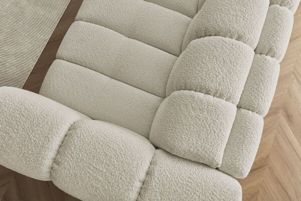 -25 % Dny MOMENTI– Bobochic Paris Béžová bouclé rozkládací pohovka Cloud 228 cm