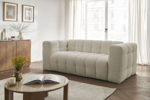 -25 % Dny MOMENTI– Bobochic Paris Béžová bouclé rozkládací pohovka Cloud 228 cm