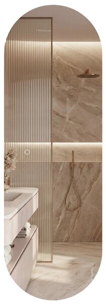Tutumi Oválné zrcadlo 150x50 cm s regulovatelným LED osvětlením HOM-01525