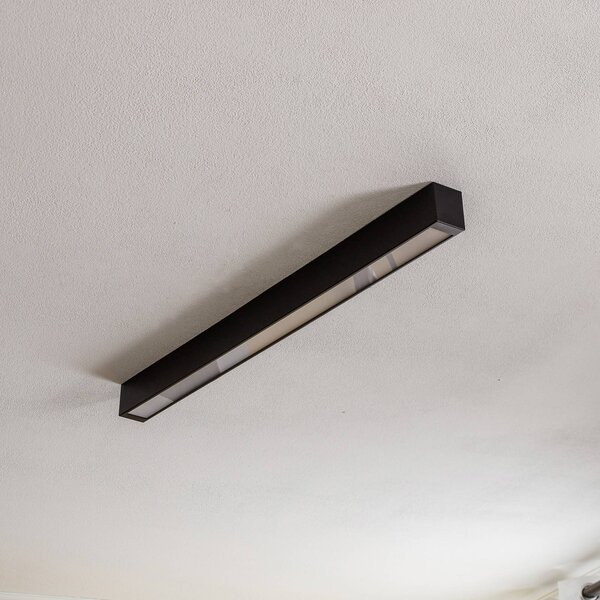 Nowodvorski Lighting Stropní světlo Straight černé 92 cm, Černá, Obývací pokoj / jídelna, kov, Moderní