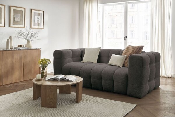 -25 % Dny MOMENTI– Bobochic Paris Hnědá bouclé rozkládací pohovka Cloud 228 cm