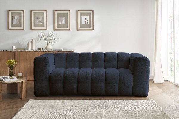 -25 % Dny MOMENTI– Bobochic Paris Tmavě modrá bouclé rozkládací pohovka Cloud 228 cm