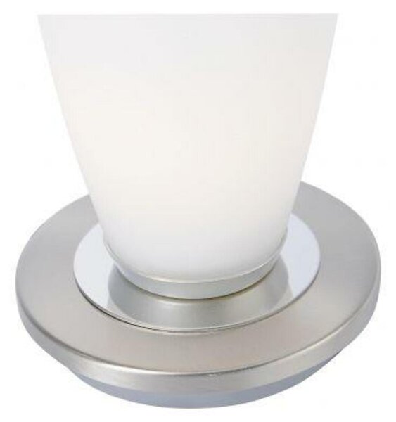PAUL NEUHAUS LED stolní lampa z opálového skla v jednoduchém designu a stříbrnou nohou 2700K PN 4027-55