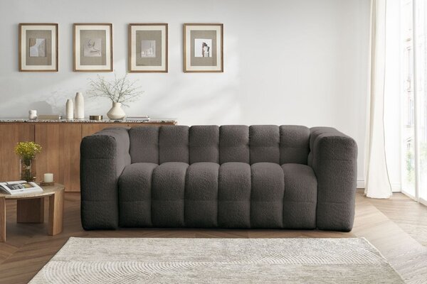 -25 % Dny MOMENTI– Bobochic Paris Hnědá bouclé rozkládací pohovka Cloud 228 cm