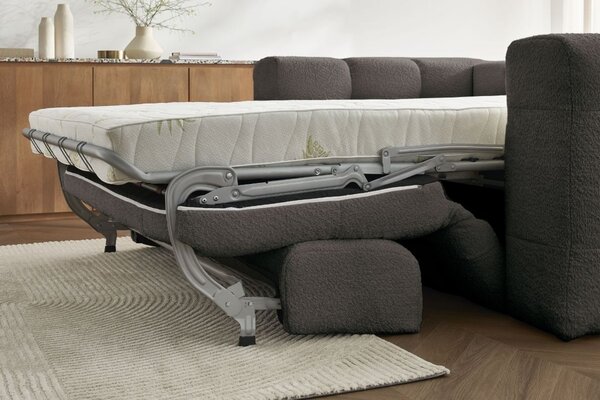 -25 % Dny MOMENTI– Bobochic Paris Hnědá bouclé rozkládací pohovka Cloud 228 cm