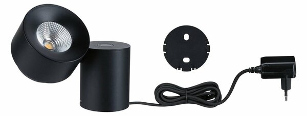 PAULMANN LED stolní lampa 3-krokové-stmívatelné Puric Pane 2700K 3W černá
