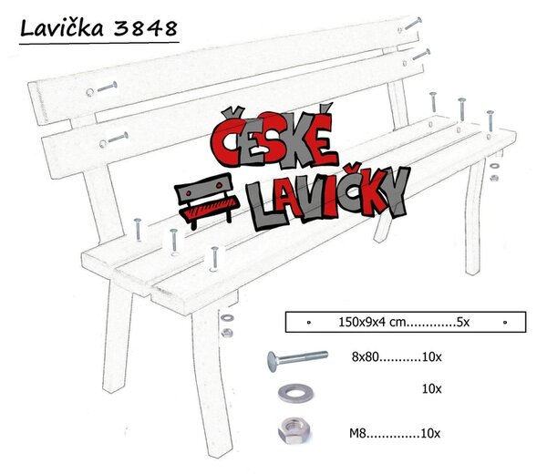 České lavičky s.r.o. Lavice 3848 CL1004 Woody