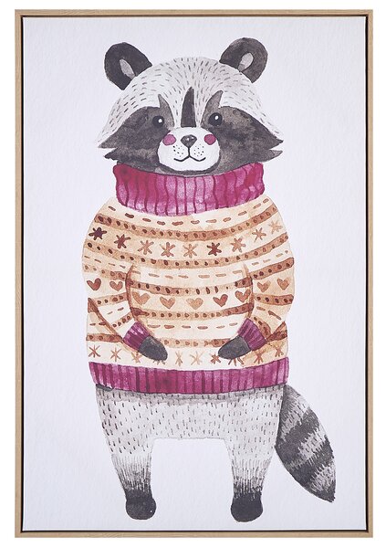 Plátno CAMPLI Zvířecí motiv 63 x 99 cm Šedá