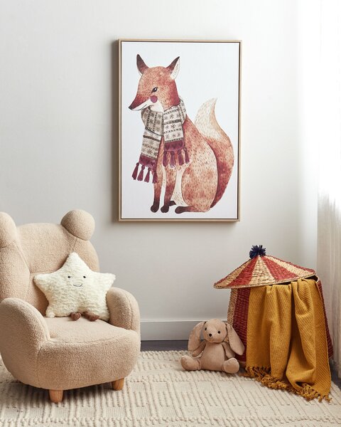 Plátno MUCCIA Zvířecí motiv 63 x 99 cm Hnědá