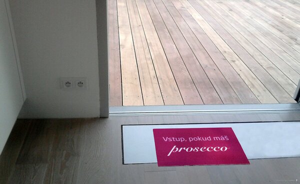 Mercury Flooring, Rohožka Vstup pokud máš Prosecco 40x60 cm, 40x60, růžová