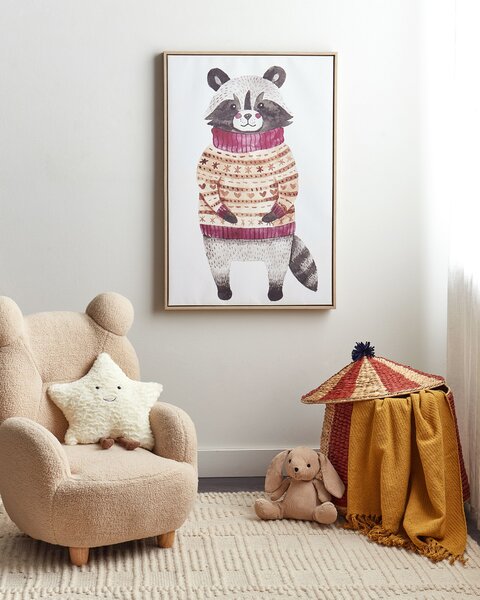 Plátno CAMPLI Zvířecí motiv 63 x 99 cm Šedá