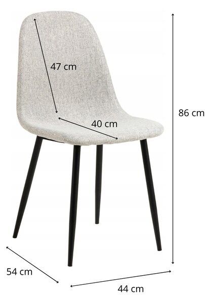 Actona Jídelní židle Celia světle šedá