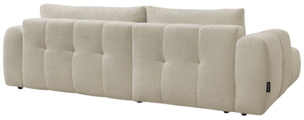 -25 % Dny MOMENTI– Bobochic Paris Béžová bouclé rozkládací pohovka Fuji 292 cm, levá