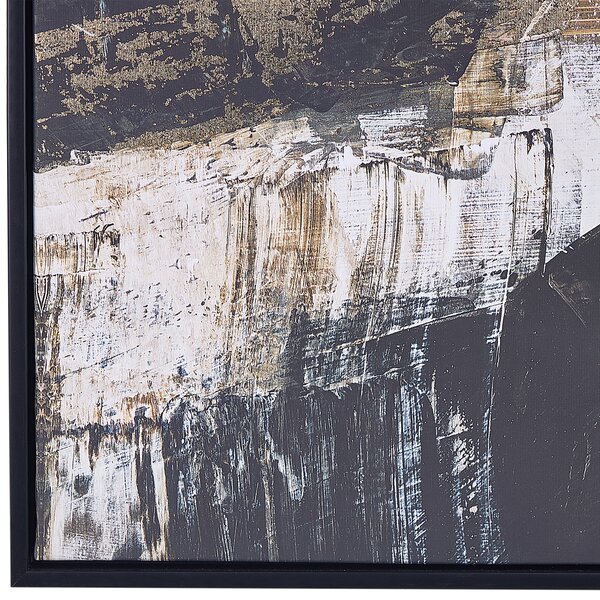 Plátno STATTE Abstraktní motiv 63 x 93 cm Černá