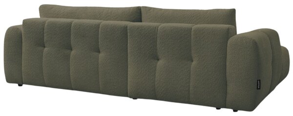 -25 % Dny MOMENTI– Bobochic Paris Zelená bouclé rozkládací pohovka Fuji 292 cm, levá