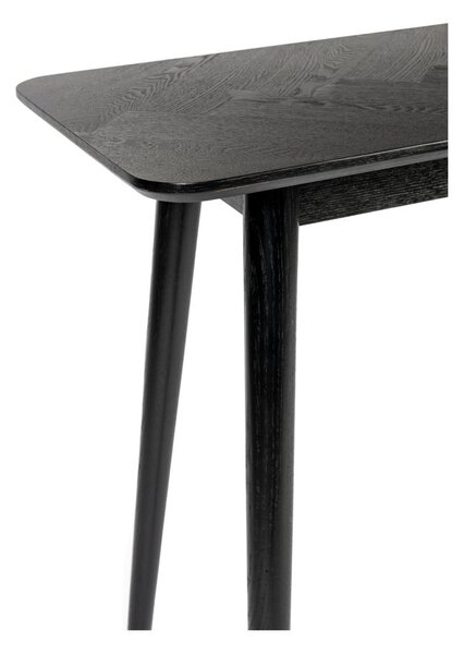 Černý konzolový stolek 40x120 cm Fabio – White Label