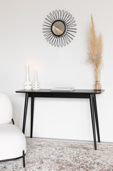 Černý konzolový stolek 40x120 cm Fabio – White Label
