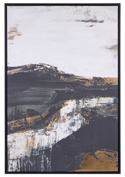 Plátno STATTE Abstraktní motiv 63 x 93 cm Černá