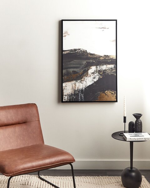 Plátno STATTE Abstraktní motiv 63 x 93 cm Černá