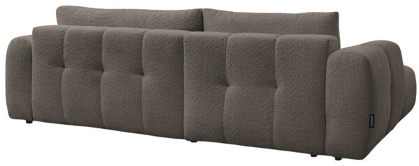 -25 % Dny MOMENTI– Bobochic Paris Hnědá bouclé rozkládací pohovka Fuji 292 cm, levá