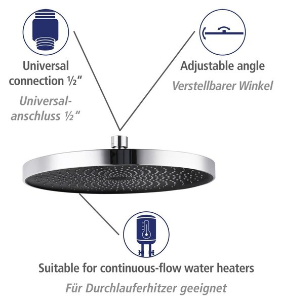 Sprchový set z nerezové oceli v leskle stříbrné barvě 120 cm Soft Water – Wenko