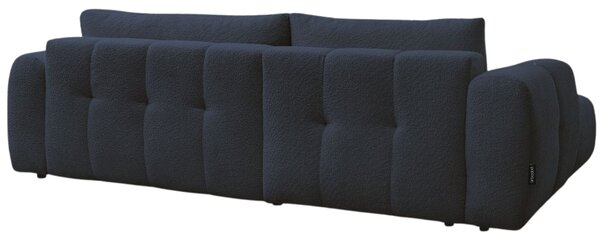 -25 % Dny MOMENTI– Bobochic Paris Tmavě modrá bouclé rozkládací pohovka Fuji 292 cm, levá