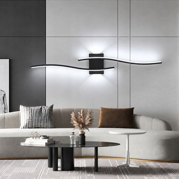 Nástěnné svítidlo Riserva černé integrované LED 27 W