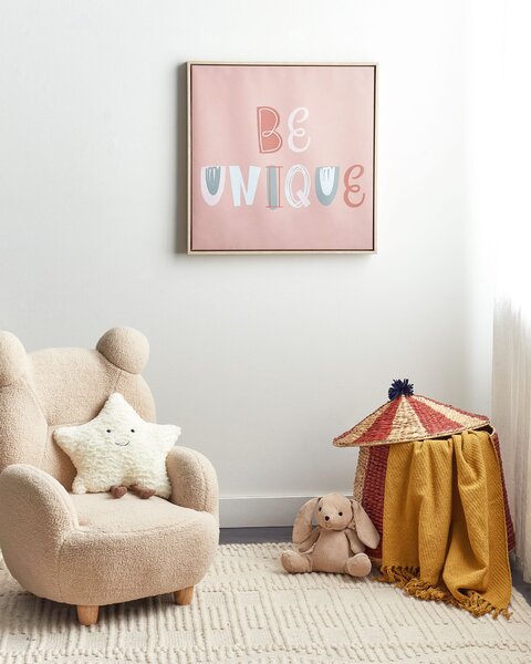 Plátno TAURISANO Dětský motiv 63 x 63 cm Růžová