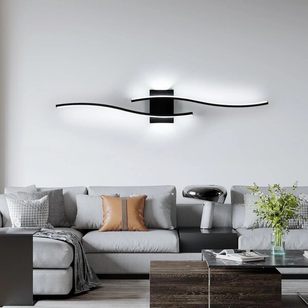 Nástěnné svítidlo Riserva černé integrované LED 27 W
