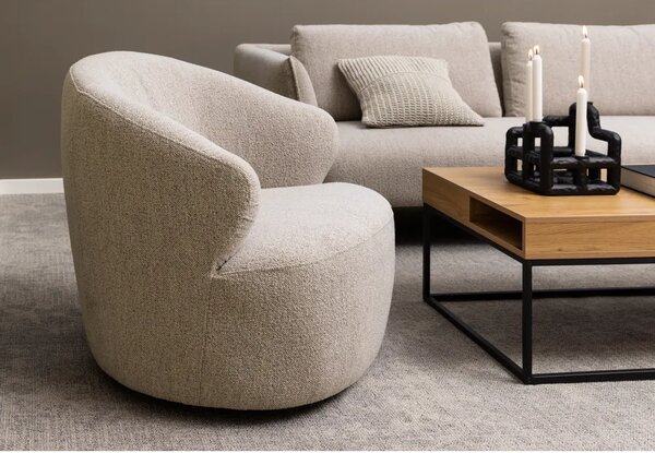 Actona Otočné designové relaxační křeslo Westport béžové