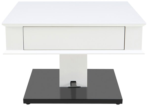 KONFERENČNÍ STOLEK, černá, bílá, kov, kompozitní dřevo, 70/70/46,5-66 cm Carryhome - Konferenční stolky
