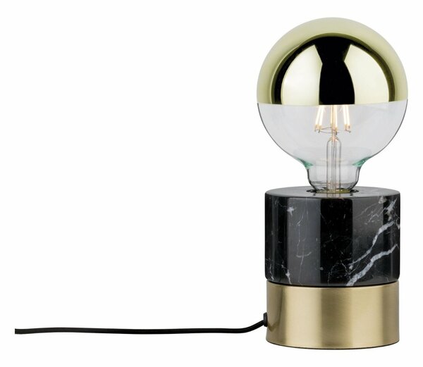 Paulmann stolní lampa Vala 1-ramenné mosaz kartáčovaný/mramor černá 797.42 P 79742