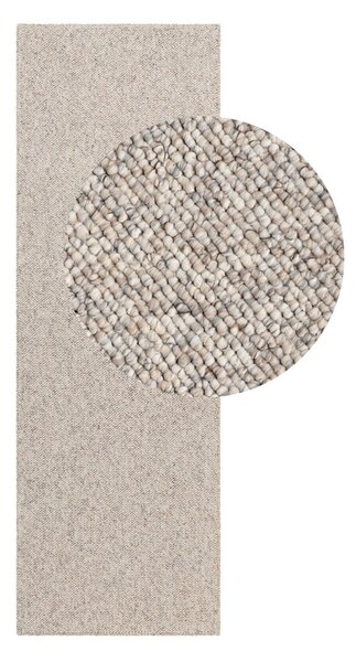Šedokrémový pratelný běhoun 80x240 cm Rocco Dark Cream – Elle Decoration