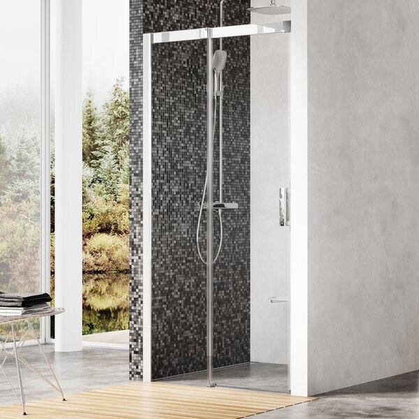 Ravak Sprchové dveře posuvné dvoudílné bílé, MSD2-100 P TRANSPARENT 0WPA0100Z1 Barva profilu sprchového koutu: Bright alu, Varianta dveří: Pravá MSD2-100 P TRANSPARENT