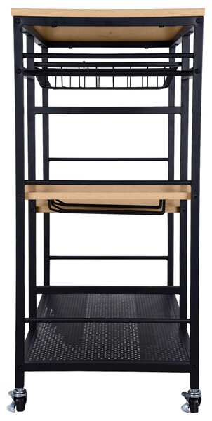 SERVÍROVACÍ VOZÍK, přírodní barvy, černá, 86/40/86 cm Xora - Barové vozíky