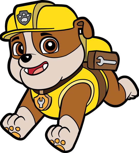 Živá Zeď Dřevěné vybarvovací postavičky Tlapková patrola Rocky a Rubble