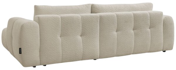 -25 % Dny MOMENTI– Bobochic Paris Béžová bouclé rozkládací pohovka Fuji 292 cm, pravá