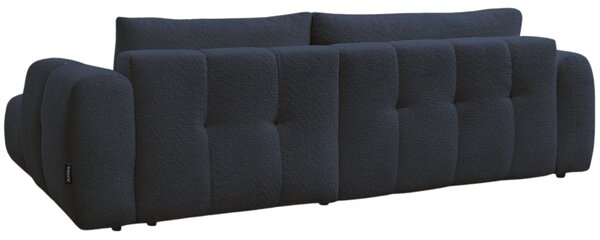 -25 % Dny MOMENTI– Bobochic Paris Tmavě modrá bouclé rozkládací pohovka Fuji 292 cm, pravá