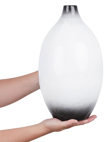 Dekorativní váza BAEZA Keramika 36 cm Bílá