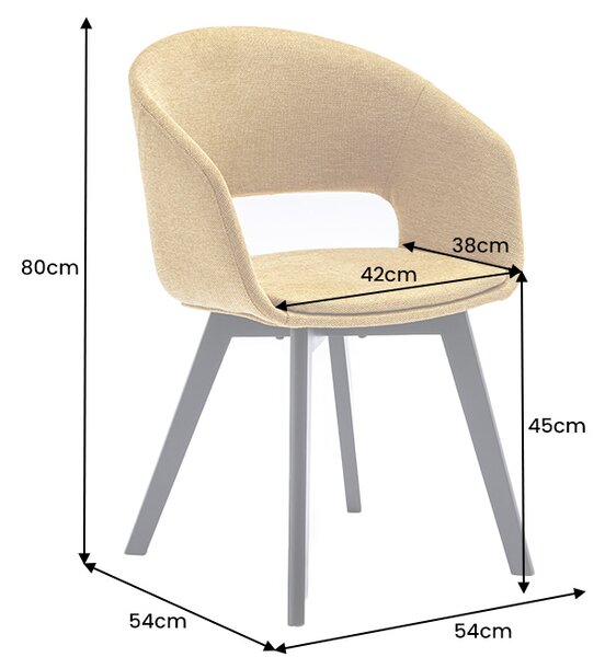 Designová židle Colby hořčicová žlutá