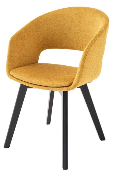 Designová židle Colby hořčicová žlutá