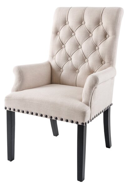 Designová židle s područkami Queen II béžová