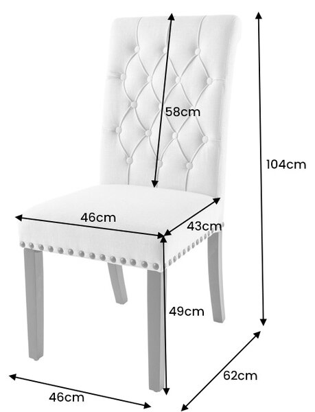 Designová židle Queen II béžová - skladem