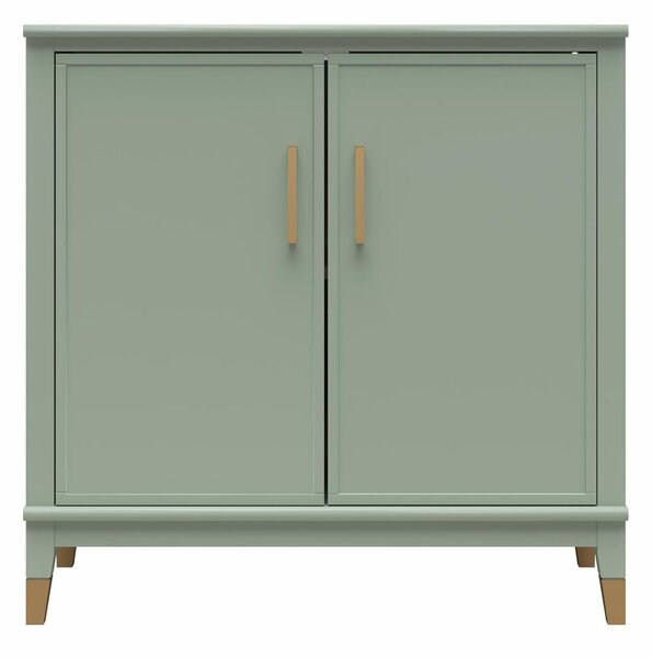Zelená skříňka 86x85x41 cm Westerleigh – CosmoLiving by Cosmopolitan