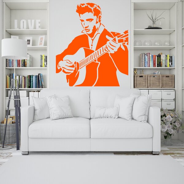 Živá Zeď Samolepka Elvis Presley Barva: černá