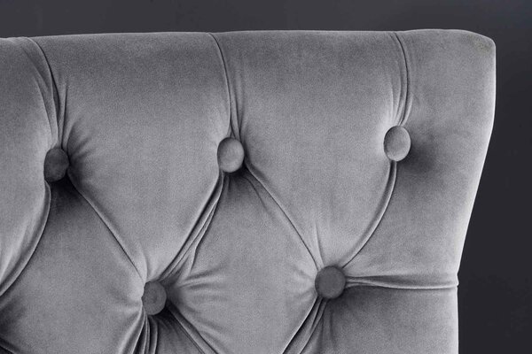 Designová barová židle Queen Lví hlava šedá
