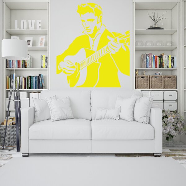 Živá Zeď Samolepka Elvis Presley Barva: černá