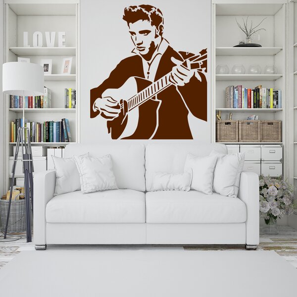 Živá Zeď Samolepka Elvis Presley Barva: černá
