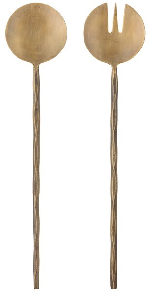 Bloomingville Set dvou mosazných salátových lžic Gaith 28 cm