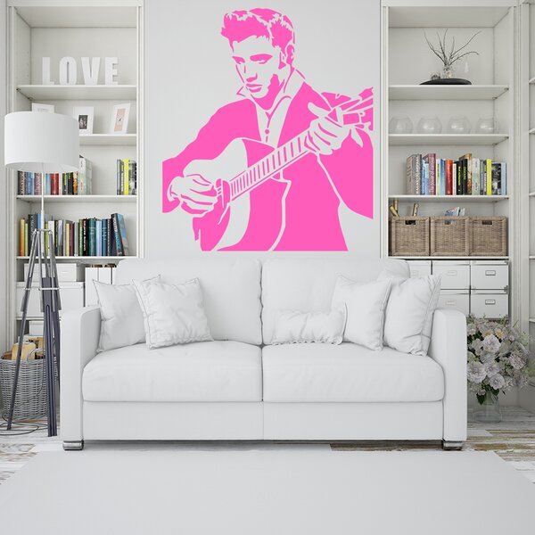 Živá Zeď Samolepka Elvis Presley Barva: černá